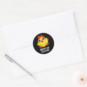 Sticker Rond Best Of Cluck Funny Chicken Pun Dark BG (Enveloppe)