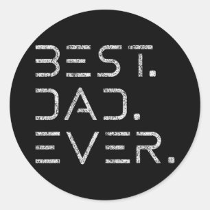 Sticker Rond Best Papa Ever Chemise Moderne Développeur Program