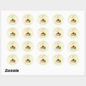 Sticker Rond Best Teacher Ever Apple Book Note Paper (Feuille)