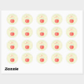 Sticker Rond Best Teacher Ever Apple Note Paper (Feuille)