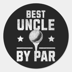 Sticker Rond Best Uncle By Par Par Funny Disque Golf Cadeau Pou