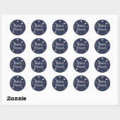 Sticker Rond Besties pour les étoiles bleues (Feuille)