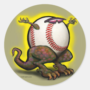 Sticker Rond Bête de baseball