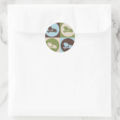 Sticker Rond Béton Pop Art (Sac)