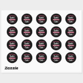 Sticker Rond Betta Fish Betta Avec Un Petit Poisson Feta De Com (Feuille)