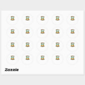 Sticker Rond Better Together Cactuses Whimsical Style  (Feuille)