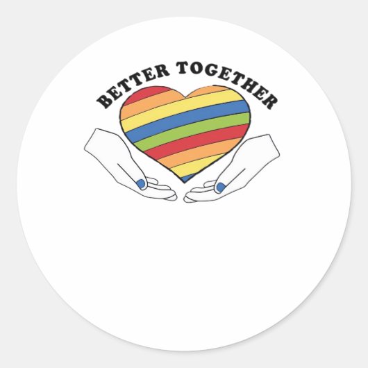 Sticker Rond Better Together Graphics Creative Style  (Devant)