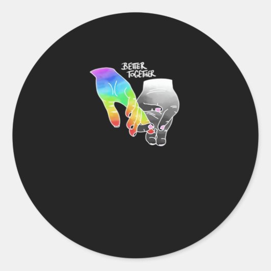Sticker Rond Better Together Minimal Design  (Devant)
