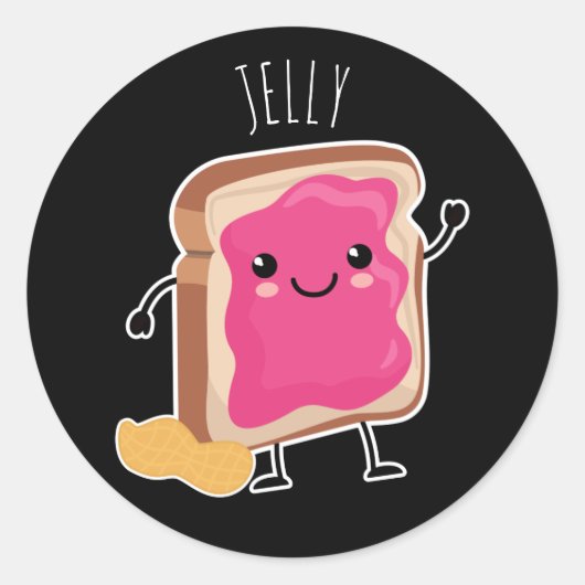 Sticker Rond Better Together (PB & J) : Jelly (Devant)