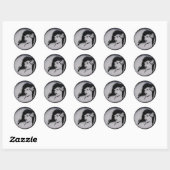 Sticker Rond bettie page (Feuille)
