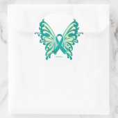 Sticker Rond Beurre à ruban du cancer de l'ovaire (Sac)