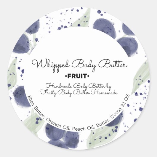 Sticker Rond Beurre Bain Bain Marque Emballage (Devant)