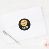 Sticker Rond Beurre Cookie Funny Food Pun Dark BG (Enveloppe)