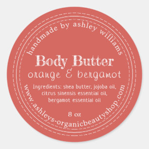 Sticker Rond Beurre corporel artisanal Bio Entreprise Chaud Rou