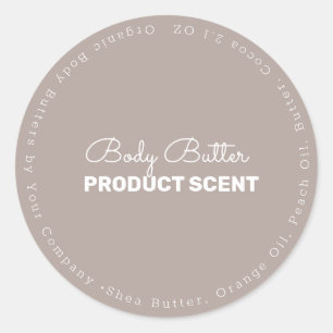 Sticker Rond Beurre Corporel Biologique Savon de Bain Entrepris