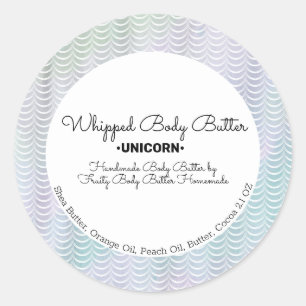 Sticker Rond Beurre Corporel de Sirène Emballage de Marque pour