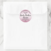 Sticker Rond beurre corps or rose parties scintillant ajouter v (Sac)