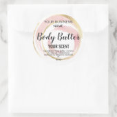 Sticker Rond beurre corps or rousse rose classique carré sticks (Sac)
