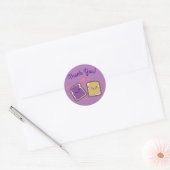 Sticker Rond Beurre d'arachide et Jelly fête d'anniversaire PBJ (Enveloppe)