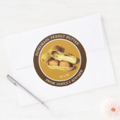 Sticker Rond Beurre d'arachide personnalisé (Enveloppe)