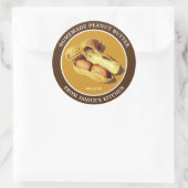 Sticker Rond Beurre d'arachide personnalisé (Sac)