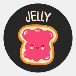 Sticker Rond Beurre de cacahuète et gelée jumeau meilleure amie