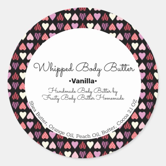 Sticker Rond Beurre de coeur Bain de marque Emballage (Devant)