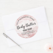 Sticker Rond beurre de corps rose pâle agneau ajouter le logo (Enveloppe)