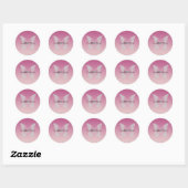 Sticker Rond Beurre de diamants de Faux Rose Glam (Feuille)
