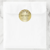Sticker Rond Beurre de Parties scintillant d'or Sparkly  Étique (Sac)