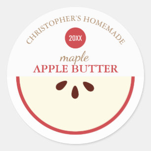 Sticker Rond Beurre de pomme fait maison