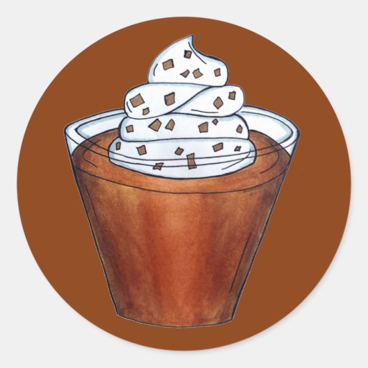 Sticker Rond Beurre-écossais Pudding Crème à hanches Alimentati (Devant)