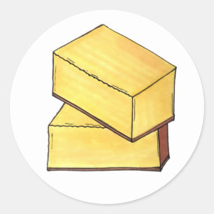 Sticker Rond Beurre Mochi Hawaii HI Hawaiian Food Dessert