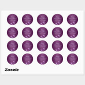 Sticker Rond Beurre pourpre Doux 16 Enveloppe Sticker/sceau (Feuille)