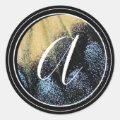 Sticker Rond Beurre simple aile jaune et bleu (Devant)