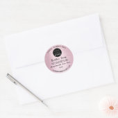 Sticker Rond Beurre Soap Cosmétique Rose fait main Logo rose (Enveloppe)
