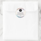 Sticker Rond Beurre Soap Cosmétiques Logo fait main Gold Pastel (Sac)