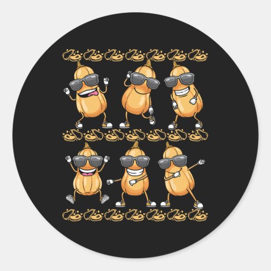Sticker Rond Beurre Squash Dancing Vegetable (Devant)