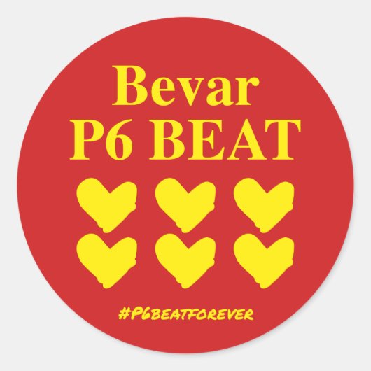 Sticker Rond Bevar P6 BEAT (Devant)