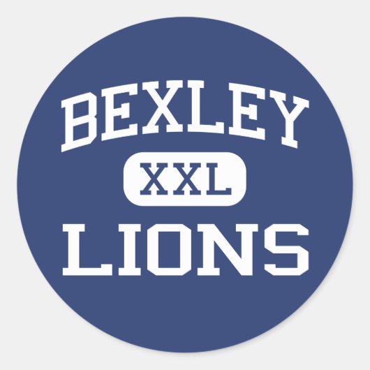 Sticker Rond Bexley - Lions - Bexley High School - Bexley Ohio (Devant)