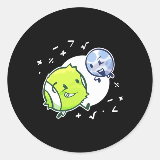 Sticker Rond Bfdi Tennis Ball Et Golf Ball Duo Math (Devant)