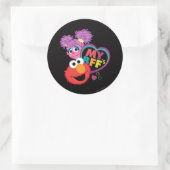 Sticker Rond BFF Abby et Elmo (Sac)