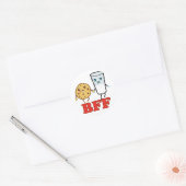 Sticker Rond BFF, biscuit et lait (Enveloppe)