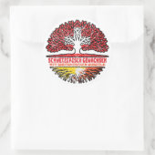 Sticker Rond Bhoutan Bhoutan Suisse Arbre Racines (Sac)