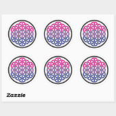 Sticker Rond bi géométrie sacrée (Feuille)