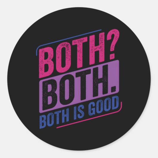 Sticker Rond Bi Pride Biualité Biale Bi Indicateur (Devant)