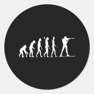 Sticker Rond Biathlon Biathlète Évolution Ski tir Sport