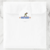 Sticker Rond Biathlon de ski de neige (Sac)