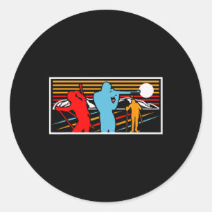 Sticker Rond Biathlon Ski Sports d'hiver Ski Athlète Biathlet