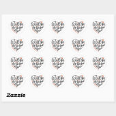 Sticker Rond Bible chrétienne Verse ✝️ Love Coeur Design (Feuille)